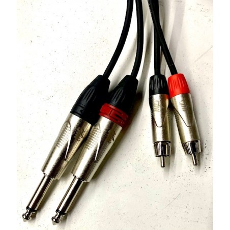 MPGEAR PD-004 CAVO AUDIO 2 x JACK 6.3 MONO to RCA MASCHIO, 5m
