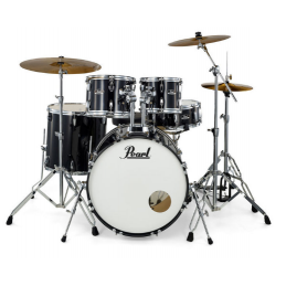 PEARL ROADSHOW 22 PLUS DRUMSET JET BLACK, COMLPLETA DI HARDWARE E PIATTI SABIAN