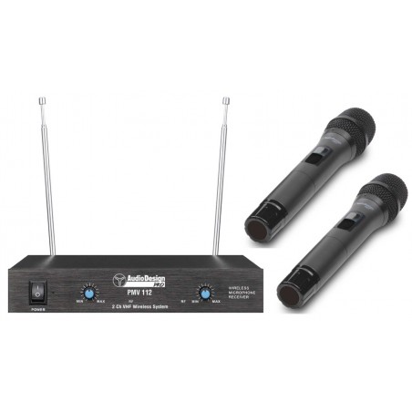 AUDIODESIGN PMV 112 SYS WIRELESS KIT 2 MICROFONO A MANO - VHF