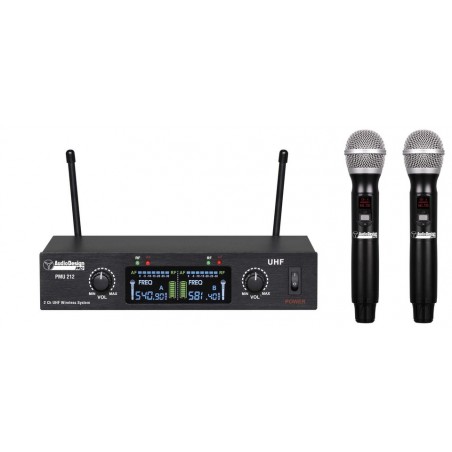 AUDIODESIGN PMU 212 SYS DUAL WIRELESS A MANO - UHF