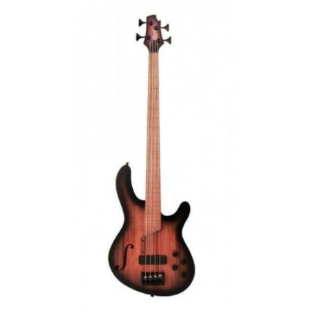 CORT B4 FRETLESS MHPZ - OPEN PORE TRANS BLACK BURST