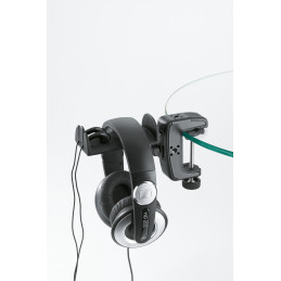K&M  Supporto per cuffie nero con morsetto da tavolo