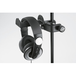 K&M  Supporto per cuffie nero con morsetto da tavolo