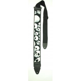 Tracolla per chitarra 3” in tessuto stampato, imbottitura in foam, terminali in pelle