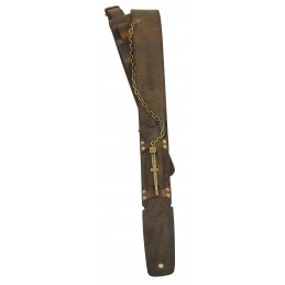 Tracolla per chitarra 2” in vera pelle hardware in metallo