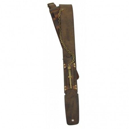 Tracolla per chitarra 2” in vera pelle hardware in metallo