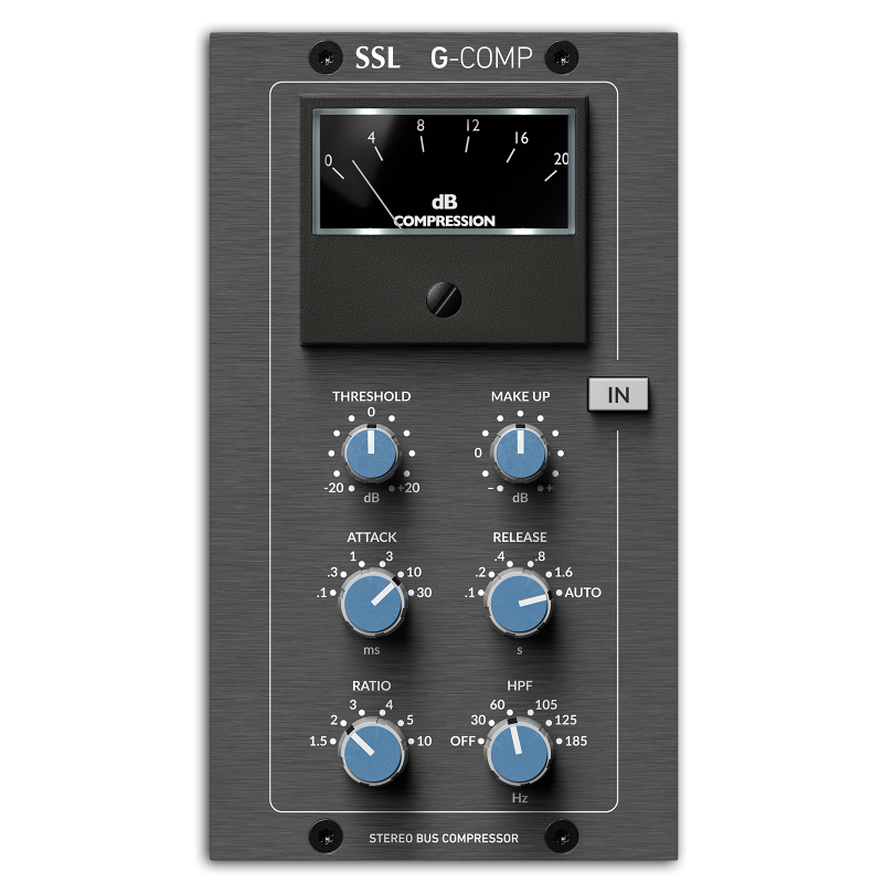 Compressore stereo SuperAnalogue™ della serie G degli anni '80 - Nuovo look brushed