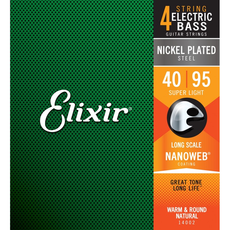 14002 ELECTRIC BASS NICKEL PLATED STEEL NANOWEB