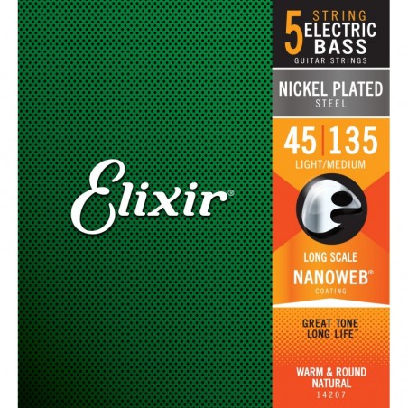 14207 ELECTRIC BASS NICKEL PLATED STEEL NANOWEB