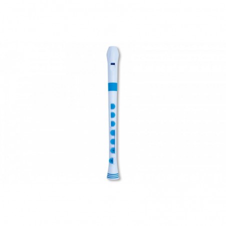RECORDER+ WHITE/BLUE WITH HARD CASE  GERMAN FING.