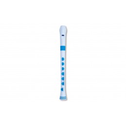RECORDER+ WHITE/BLUE WITH HARD CASE  BAROQUE FING.