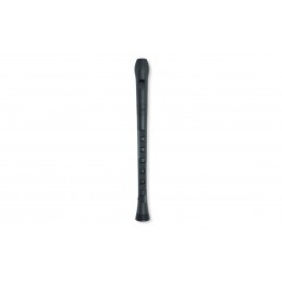 RECORDER+ BLACK/BLACK WITH HARD CASE  GERMAN FING.
