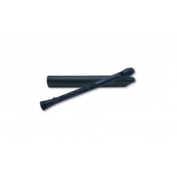 RECORDER+ BLACK/BLACK WITH HARD CASE  BAROQUE FING.