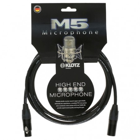 KLOTZ M5FM CAVO MICROFONO - BLACK - 5m