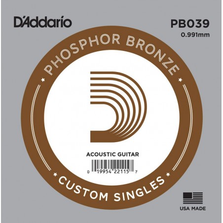 D'ADDARIO PB039 CORDA SINGOLA .039