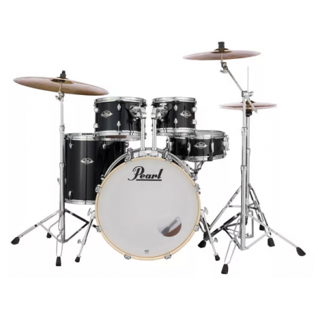 PEARL EXPORT EXX725 DRUMSET 22" JET BLACK W/HW & SABIAN SBR CYM