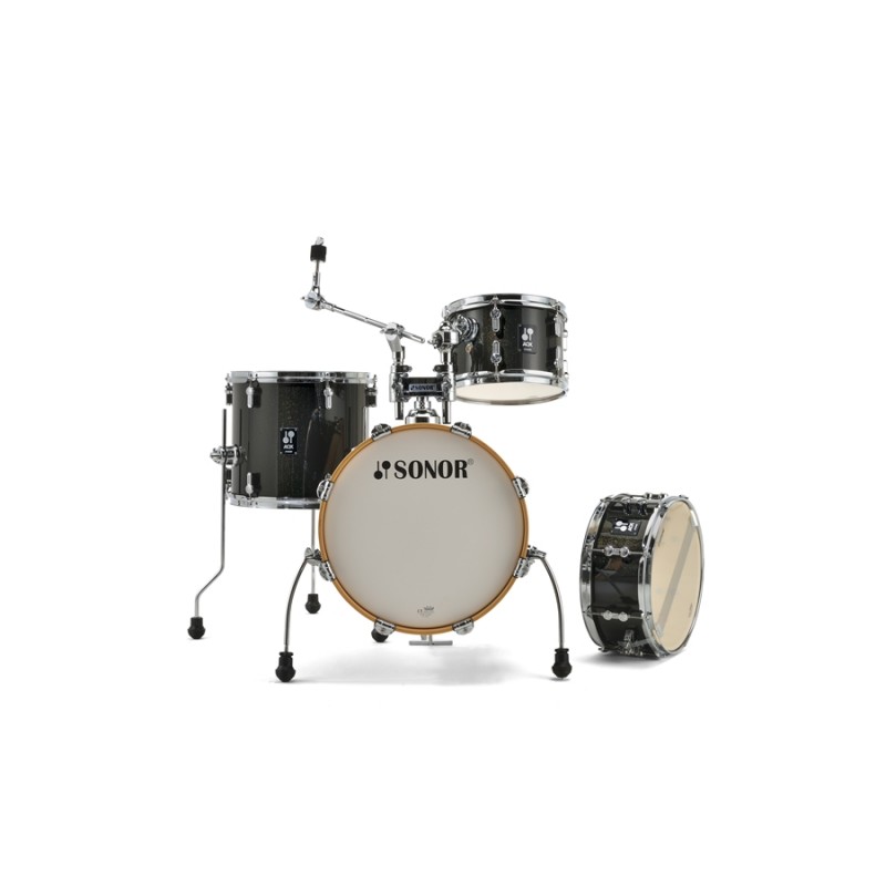 SONOR AQX  JUNGLE SET 4 BLACK MIDNIGHT SPARKLE