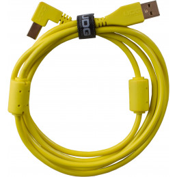 U95005YL - ULTIMATE AUDIO CABLE USB 2.0 A-B YELLOW ANGLED 2M