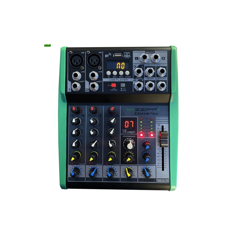 ZZIPP ZZMXBTE4 MIXER COMPATTO 4 CANALI DSP BT