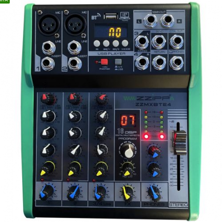 ZZIPP ZZMXBTE4 MIXER COMPATTO 4 CANALI DSP BLUETOOTH