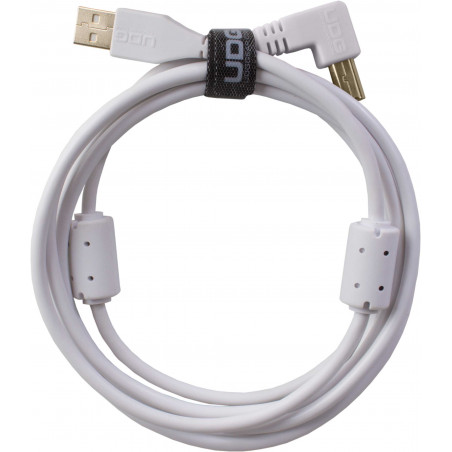 U95006WH - ULTIMATE AUDIO CABLE USB 2.0 A-B WHITE ANGLED 3M