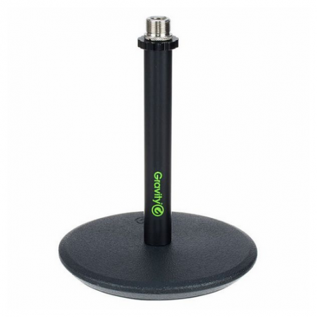 GRAVITY MST 01 B ASTA MICROFONO CORTA DA TAVOLO - BASE TONDA - NERA